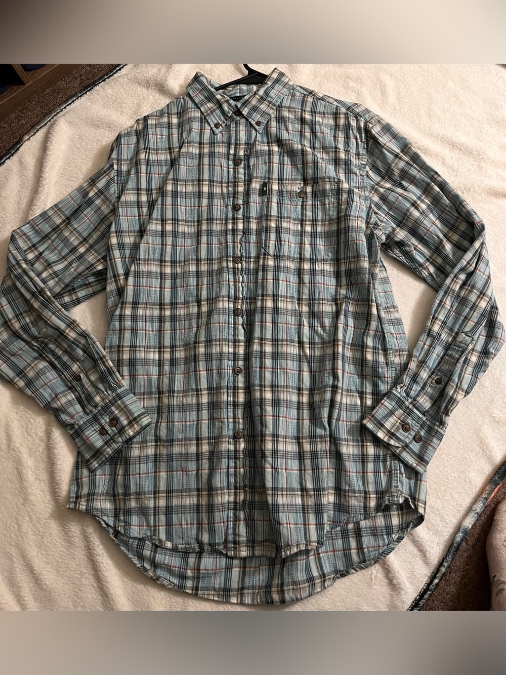 G.H. Bass & Co. Light Blue Plaid Button-Down Shirt